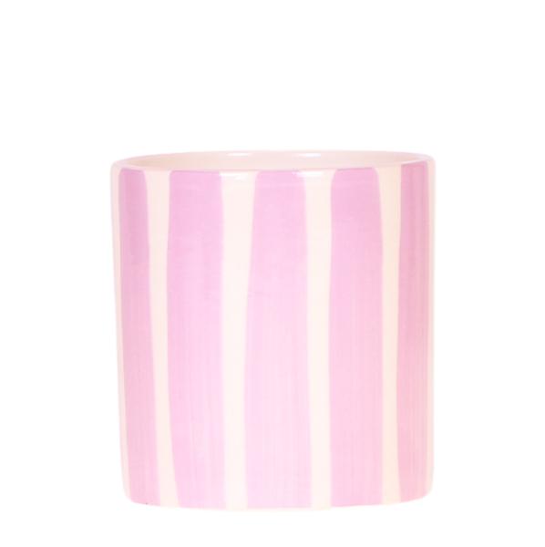 Kolibri Home | Painted stripe  - Pink - Ø9cm