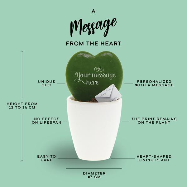 Message Printz® Hoya (Heartplant) | Je t'aime