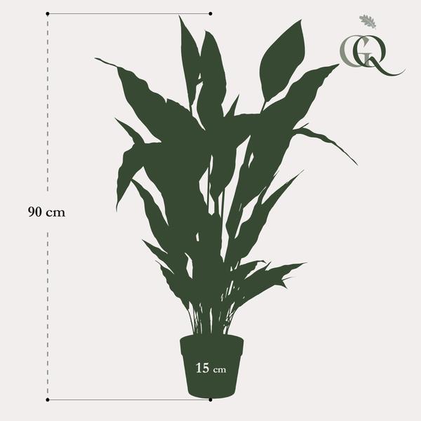 kunstplant - Spathiphyllum - Lepelplant - 90cm