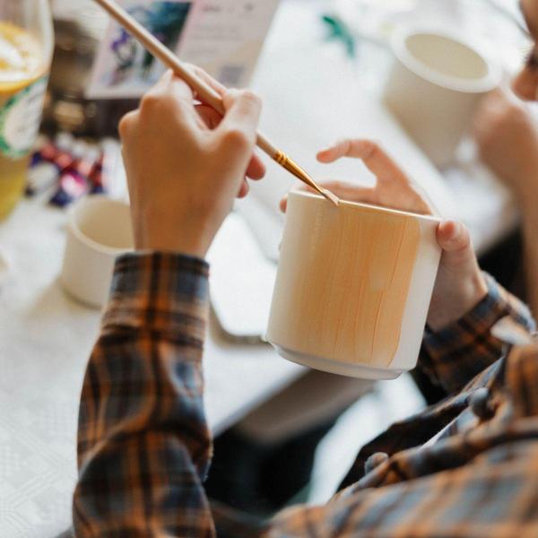 Kolibri Creatives | Verfpakket voor het schilderen van 4 bloempotten + succulenten | voor 4 personen | Beginnende artiest