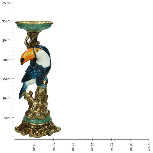 Kandelaar - Toekan Multicolor ↑ 30 cm