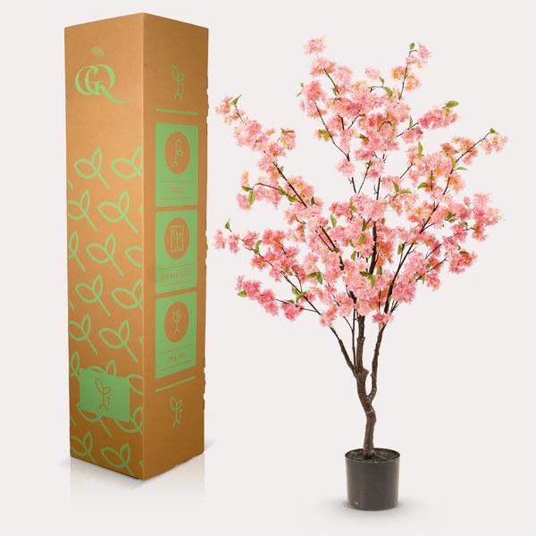 Kunstplant - Prunus - Kersenbloesem - Roze - 135cm