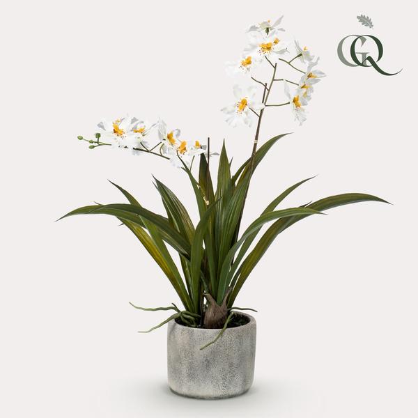 Kunstplant - Orchidee - Wit - 45cm