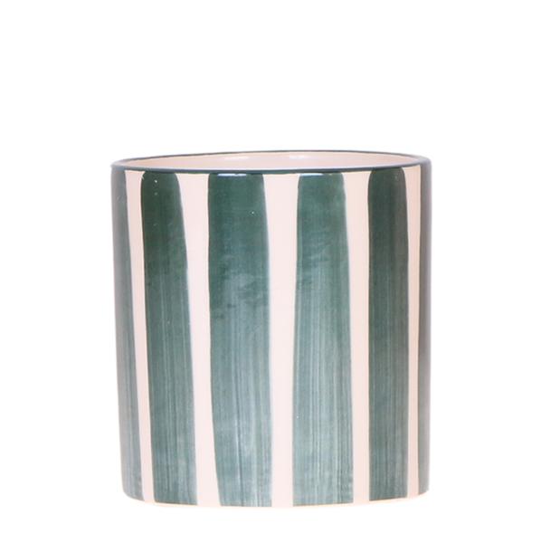 Kolibri Home | Painted stripe  - Green - Ø9cm