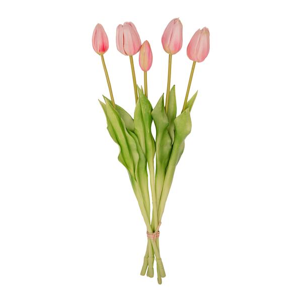 Vaas Aardbeien meisje + 10x real touch Tulp Pink