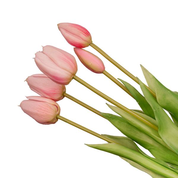 Vaas Aardbeien meisje + 10x real touch Tulp Pink