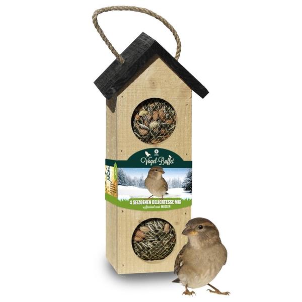 Bird-Buffet | Chalet feeder vogelhuisje | 500 gram - Mussen - 123flora.nl