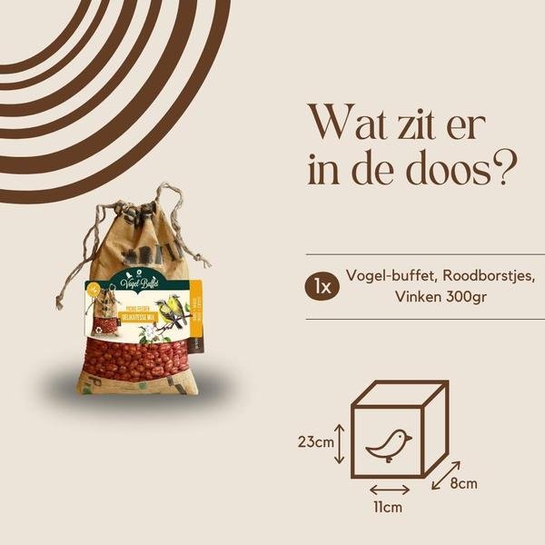 Bird-Buffet | Picknick voor buitenvogels | 300 gram - Sijsjes & Boomklevers - 123flora.nl