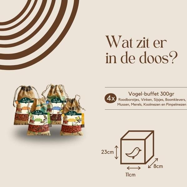 Bird Buffet | Vogelvoer Picknick mix Set van 4 | 4x 300gr - 123flora.nl