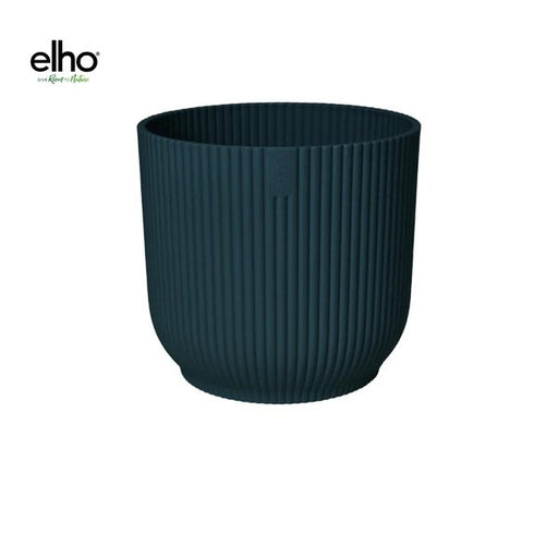 Pot elho Vibes Fold Round blauw - including wheels - D35 x H33 - 123flora.nl