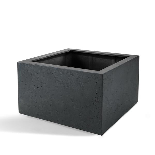 Pot Grigio Low Cube Antraciet - D80 x H60 - 123flora.nl