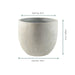 Pot Grigio New Egg Antique White - D36 x H31 - 123flora.nl