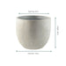 Pot Grigio New Egg Antique White - D45 x H38 - 123flora.nl