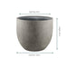 Pot Grigio New Egg Natural Concrete - D55 x H46 - 123flora.nl