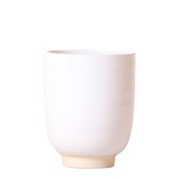 Kolibri Home | Glazed bloempot - Witte keramieken sierpot met glans - Ø9cm