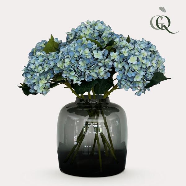 Kunstbloemen Solo - Blue - Hydrangea Flower - x 8 - 52 cm