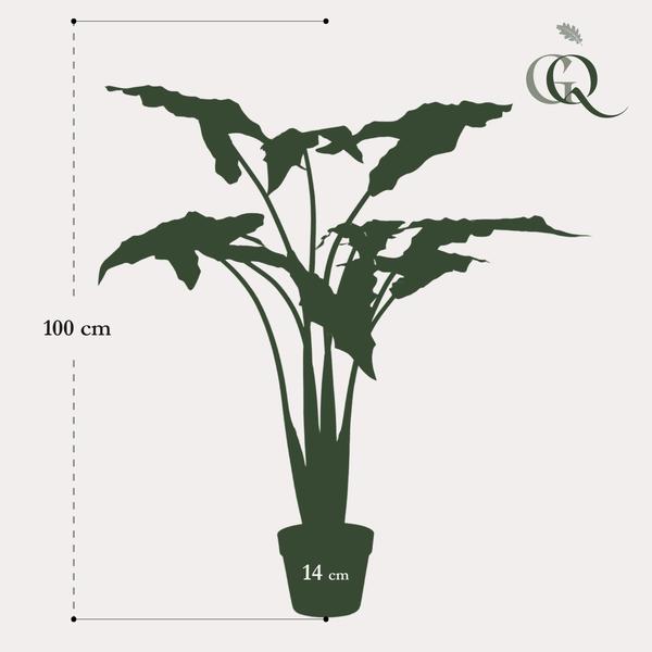 Kunstplant - Alocasia Frydek - Olifantsoor - 120 cm