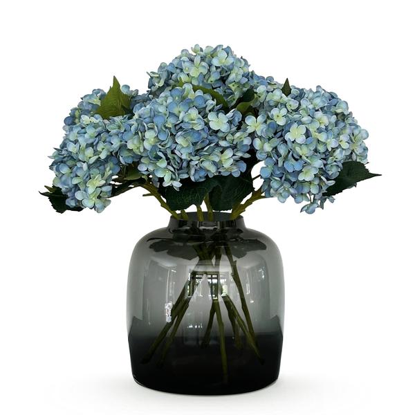 Kunstbloemen Solo - Blue - Hydrangea Flower - x 8 - 52 cm