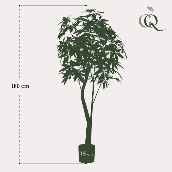 Kunstplant - Pachira Aquatica - Geldboom - 180 cm