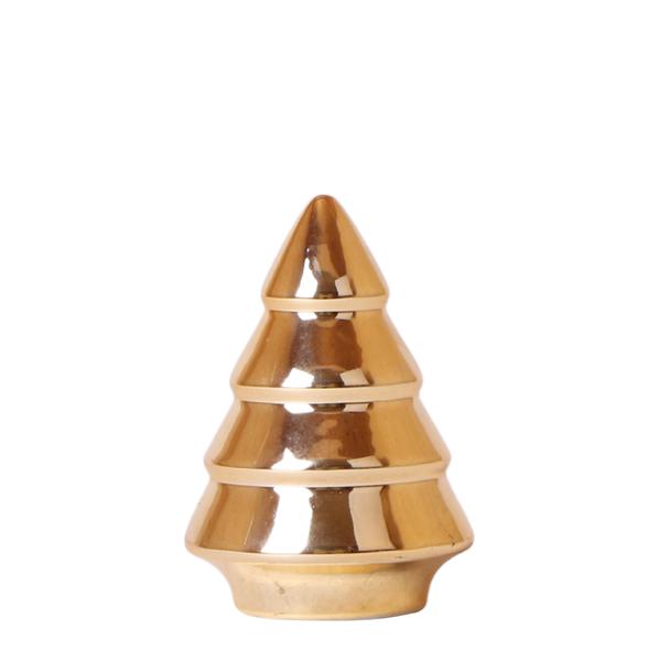 Kolibri Home | Ornament - Decoratie beeld Kerstboom - 12cm hoog - Gold