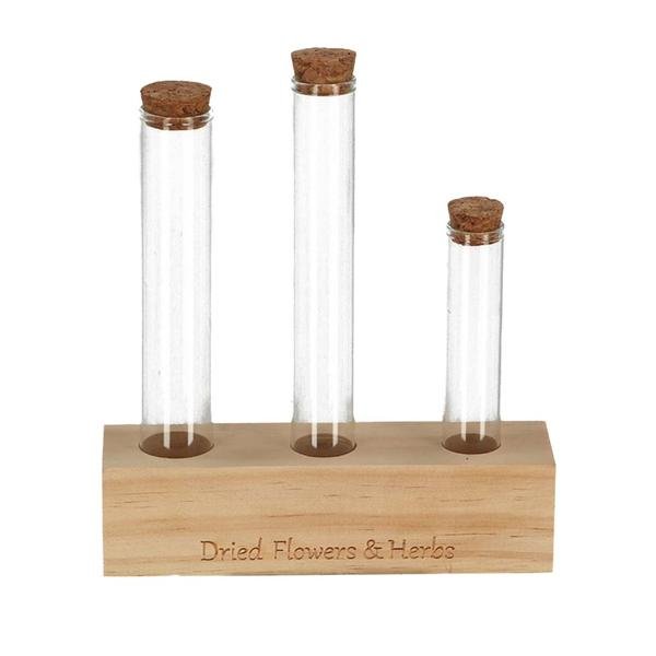 Wooden Dried flower stand - Tube M - Flowers and Herbs + Dried Floral Arrangement - 123flora.nl